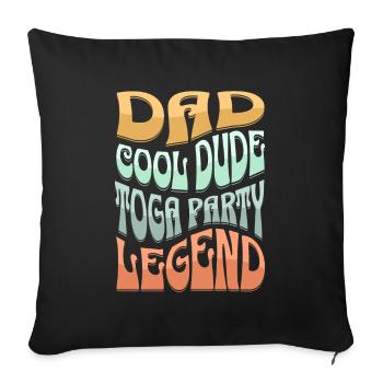 Papa Toga - Sofa pillowcase 17,3'' x 17,3'' (45 x 45 cm) - black - Front