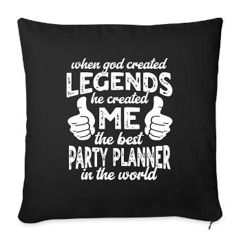 Meilleur organisateur de fêtes Legend - Housse de coussin décorative 45 x 45 cm - noir - Devant