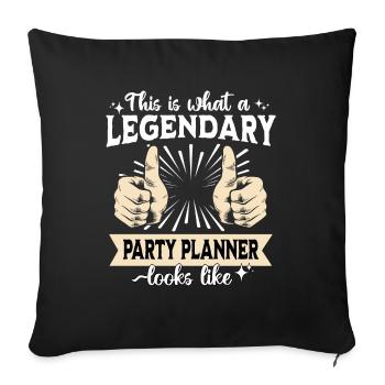 Organisateur de fêtes légendaire - Housse de coussin décorative 45 x 45 cm - noir - Devant