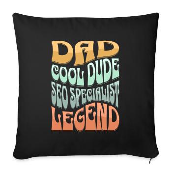 Dad SEO Manager - Sofa pillowcase 17,3'' x 17,3'' (45 x 45 cm) - black - Front
