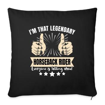 Legendary Horseman Rider - Sofa pillowcase 17,3'' x 17,3'' (45 x 45 cm) - black - Front