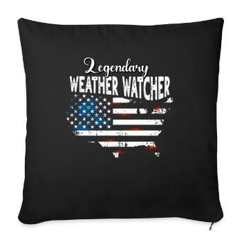 Weather Observers US - Sofa pillowcase 17,3'' x 17,3'' (45 x 45 cm) - black - Front