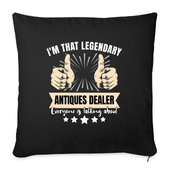 Antiquaire légendaire - Housse de coussin décorative 45 x 45 cm - noir - Devant