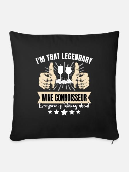 Legendärer Weinkenner - Sofakissenbezug 45 x 45 cm - Schwarz