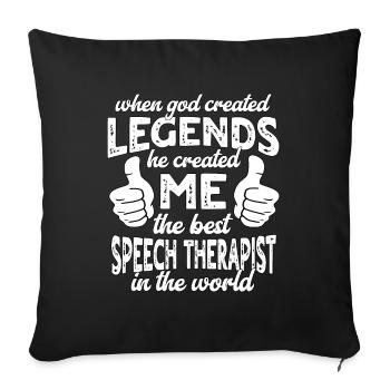 Best Speech Therapist Legend - Sofa pillowcase 17,3'' x 17,3'' (45 x 45 cm) - black - Front