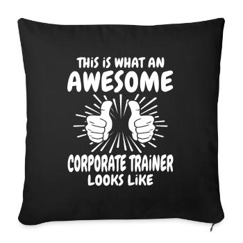 Coach d’employés - Housse de coussin décorative 45 x 45 cm - noir - Devant