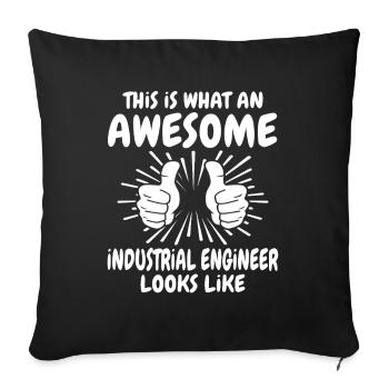 iIndustrial Engineer - Sofa pillowcase 17,3'' x 17,3'' (45 x 45 cm) - black - Front