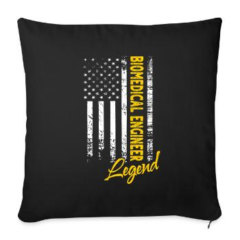 Biomedical Engineer Legend - Sofa pillowcase 17,3'' x 17,3'' (45 x 45 cm) - black - Front