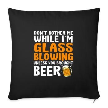 Glass Glassblower - Sofa pillowcase 17,3'' x 17,3'' (45 x 45 cm) - black - Front