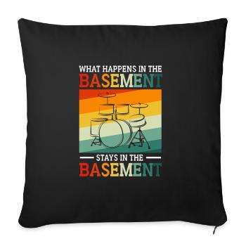 Drummer Drum Drumsticks - Sofa pillowcase 17,3'' x 17,3'' (45 x 45 cm) - black - Front