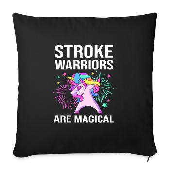 Accident vasculaire cérébral Accident vasculaire cérébral - Housse de coussin décorative 45 x 45 cm - noir - Devant