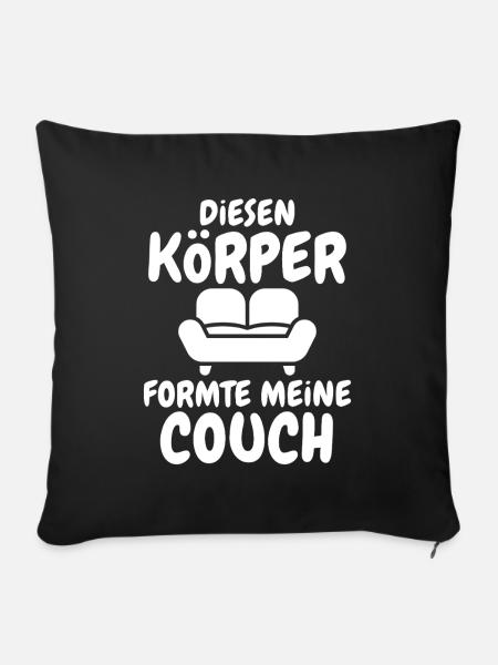 Couch Formte Körper - Sofakissenbezug 45 x 45 cm - Schwarz