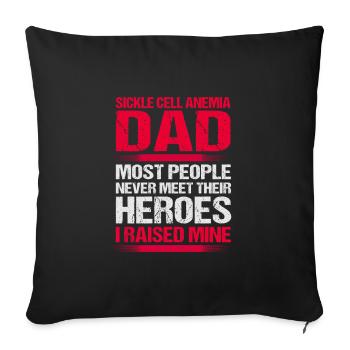 Sickle cell anemia father - Sofa pillowcase 17,3'' x 17,3'' (45 x 45 cm) - black - Front