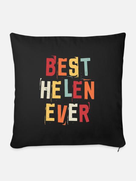 Beste Helen Ever Retro Vorname Text Spruch - Sofakissenbezug 45 x 45 cm - Schwarz