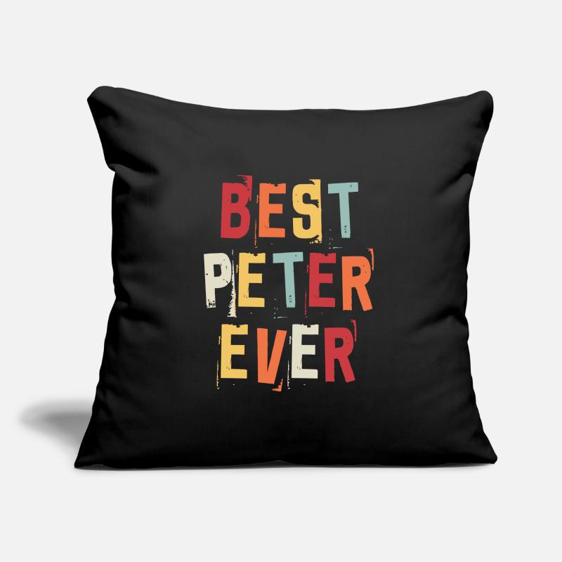 Best Peter Ever Retro First Name Text Saying Sofa pillowcase 17,3'' x 17,3'' (45 x 45 cm)