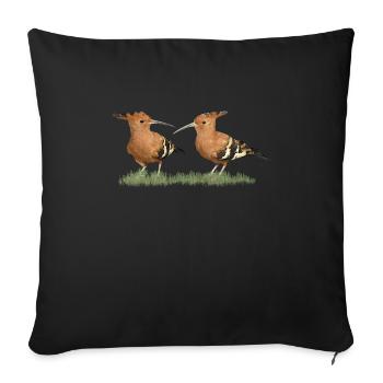 Hoopoe - Bird in Kenya / Africa - Ornithology - Sofa pillowcase 17,3'' x 17,3'' (45 x 45 cm) - black - Front