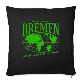 Bremen Home Pride Football Gift - Sofa pillowcase 17,3'' x 17,3'' (45 x 45 cm) - black - Front