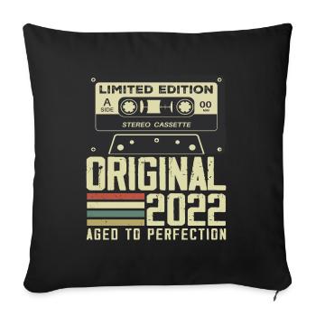 2nd Retro Style Anniversary Gift 2022 - Sofa pillowcase 17,3'' x 17,3'' (45 x 45 cm) - black - Front