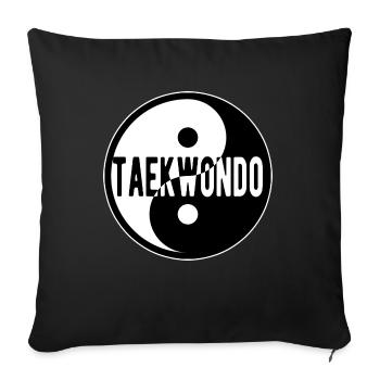 Taekwondo Yin Yang Logo Martial Arts Japan - Sofa pillowcase 17,3'' x 17,3'' (45 x 45 cm) - black - Front