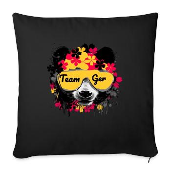 Bär, team ger, allemagne, Allemagne, fussball - Housse de coussin décorative 45 x 45 cm - noir - Devant