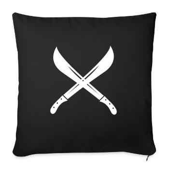 Knife - Sofa pillowcase 17,3'' x 17,3'' (45 x 45 cm) - black - Front