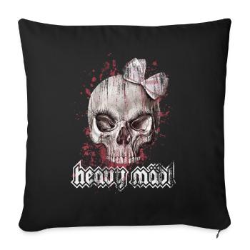 Heavy girl - Sofa pillowcase 17,3'' x 17,3'' (45 x 45 cm) - black - Front