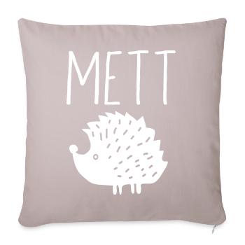 Mettigel Mett Igel Hackfleisch Fleischesser Hackk - Sofakissenbezug 45 x 45 cm - helles Taupe - Vorne