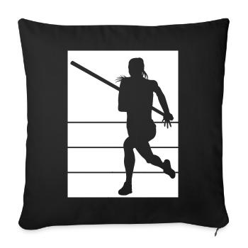 Athletics - Sofa pillowcase 17,3'' x 17,3'' (45 x 45 cm) - black - Front