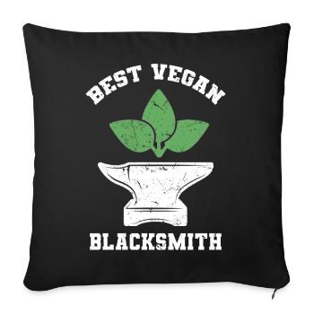 Blacksmith Vegan - Sofa pillowcase 17,3'' x 17,3'' (45 x 45 cm) - black - Front