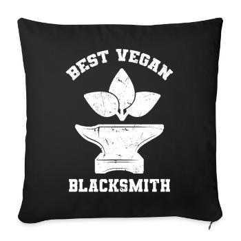 Forger végétalien - Housse de coussin décorative 45 x 45 cm - noir - Devant