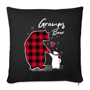 Gramps Ours - Housse de coussin décorative 45 x 45 cm - noir - Devant