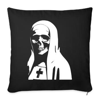 Fearless and Mysterious Supernatural Nun T-Shirts - Sofa pillowcase 17,3'' x 17,3'' (45 x 45 cm) - black - Front