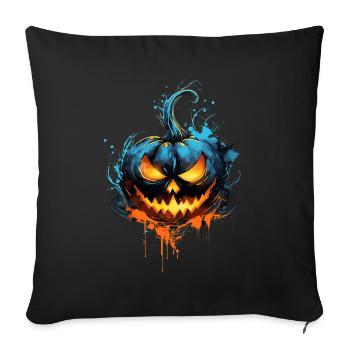 Halloween Jackolantern Pumpkin Shirt Design h/w/d - Housse de coussin décorative 45 x 45 cm - noir - Devant