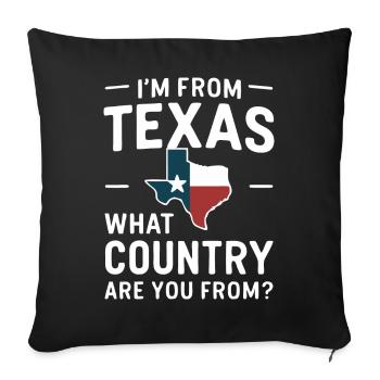 Texas State Texans Texas - Sofa pillowcase 17,3'' x 17,3'' (45 x 45 cm) - black - Front