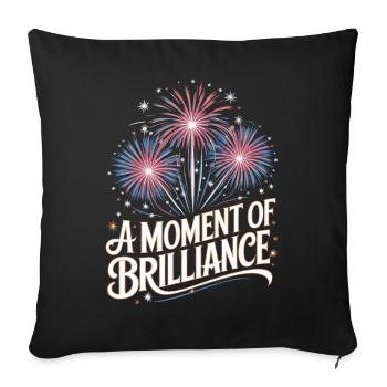 Pyrotechnie Feux d’artifice Pyrotechnie - Housse de coussin décorative 45 x 45 cm - noir - Devant