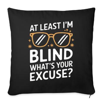 Blinde Blindheit Sehbehinderte Menschen - Sofakissenbezug 45 x 45 cm - Schwarz - Vorne