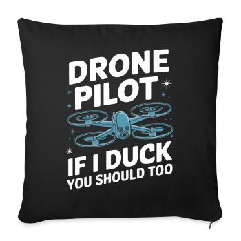 Dronen Pilot Quadrocopter Drone - Sofakissenbezug 45 x 45 cm - Schwarz - Vorne