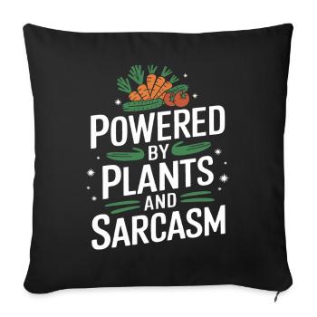 Végétarien Végétalien Végétarien Végétarien - Housse de coussin décorative 45 x 45 cm - noir - Devant