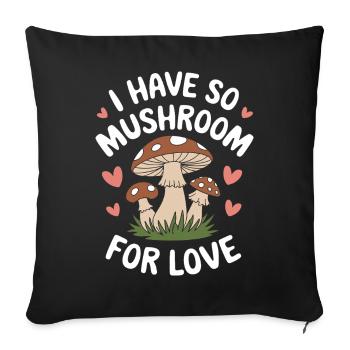 Mushroom Mushrooms Funghi Mushroom - Sofa pillowcase 17,3'' x 17,3'' (45 x 45 cm) - black - Front