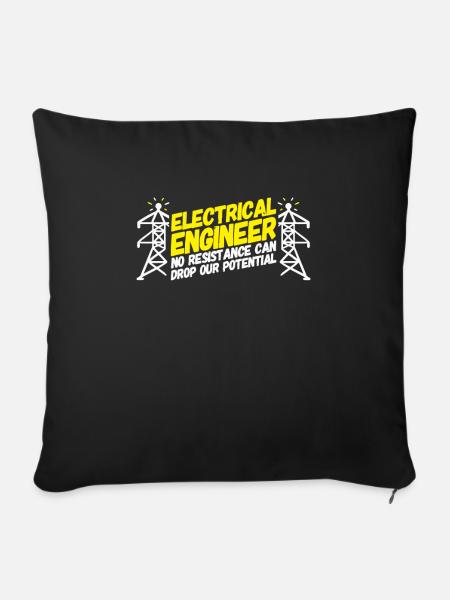 ELECTRICAL ENGINEER: Electrical Engineer Potential - Sofakissenbezug 45 x 45 cm - Schwarz