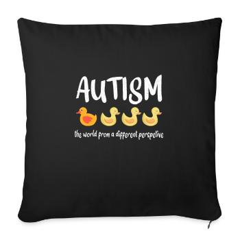 Autism awareness: different perspective - Sofa pillowcase 17,3'' x 17,3'' (45 x 45 cm) - black - Front