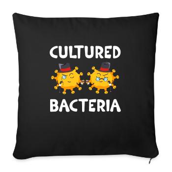 Microbiologist Microbiology Biology teacher Gift - Sofa pillowcase 17,3'' x 17,3'' (45 x 45 cm) - black - Front