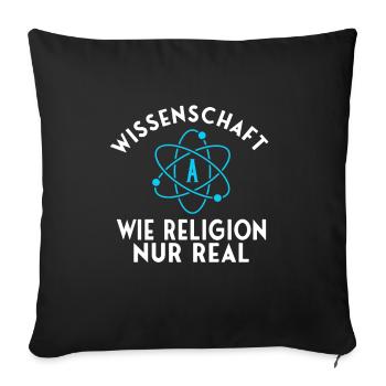 Atheist Atheismus Wissenschaft Ungläubiger - Sofakissenbezug 45 x 45 cm - Schwarz - Vorne