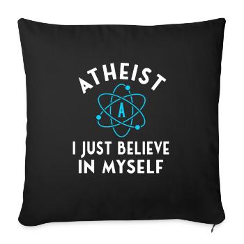 ATHEISM ATHEIST : I believe in myself - Housse de coussin décorative 45 x 45 cm - noir - Devant