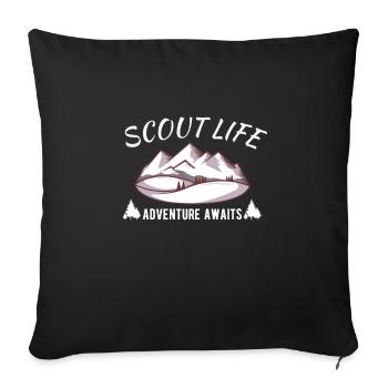Scout Camping Outdoor : Scout Life - Sofa pillowcase 17,3'' x 17,3'' (45 x 45 cm) - black - Front