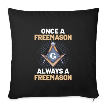Freemasonry Freemason Conspirazy Theory Gift Idea - Sofa pillowcase 17,3'' x 17,3'' (45 x 45 cm) - black - Front