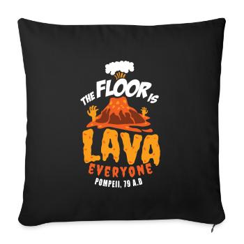 Histoire romaine / Pompéi : the floor is lava - Housse de coussin décorative 45 x 45 cm - noir - Devant