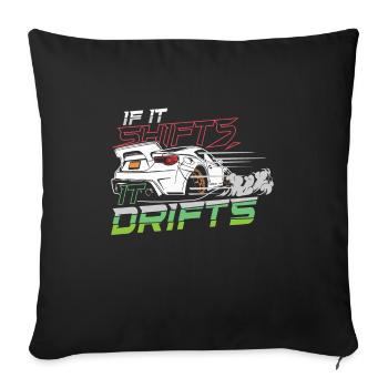 Car Drifting Racing Racecar Motorsport Mechanic - Sofa pillowcase 17,3'' x 17,3'' (45 x 45 cm) - black - Front