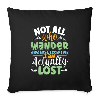 Hiking Rock Climbing Hiker Camping Wild Forest - Housse de coussin décorative 45 x 45 cm - noir - Devant