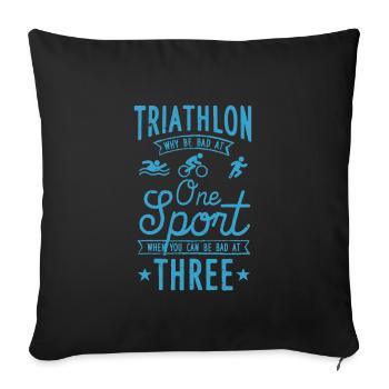 Triathlon Swim Bike Run Triathlete Sport Gift - Sofa pillowcase 17,3'' x 17,3'' (45 x 45 cm) - black - Front